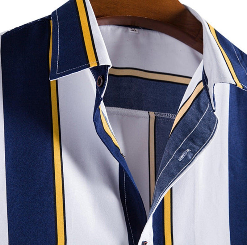 Camisa Manga Curta Navy Listrada - Cavallier